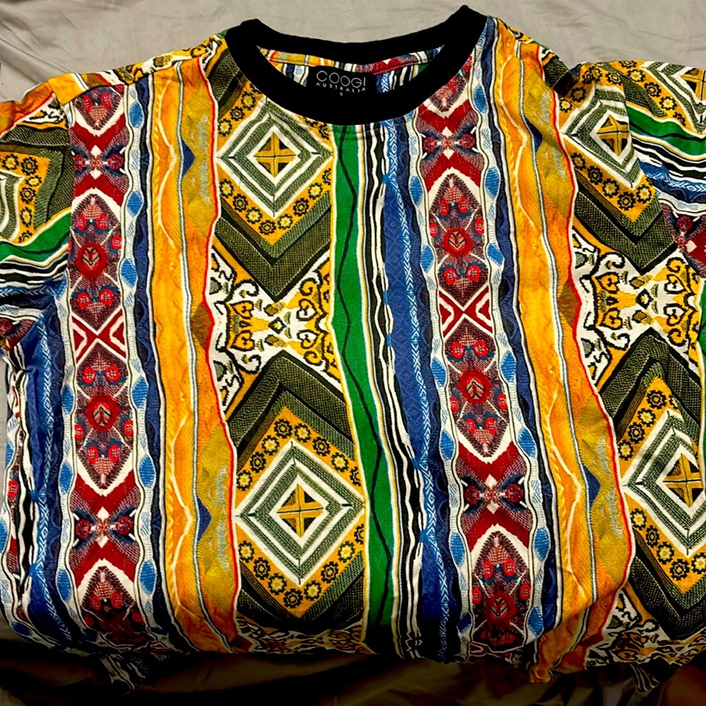 coogi knit print style t shirt